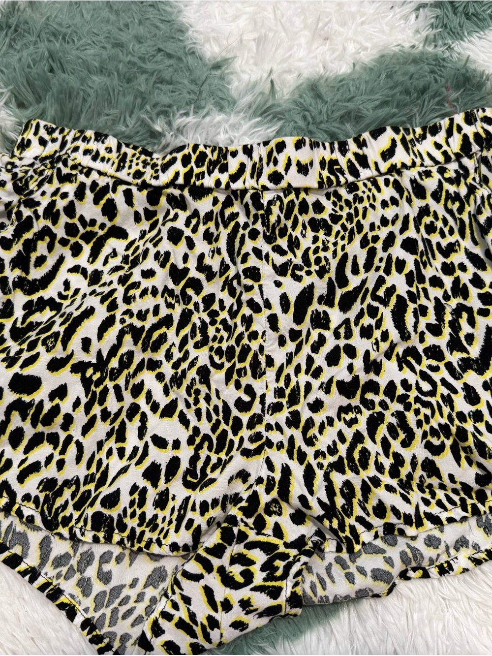 H&M Leopard Print Sleep Shorts - Black & Yellow